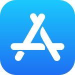 Modern app store interface with colorful app icons, titles and ratings in a grid layout